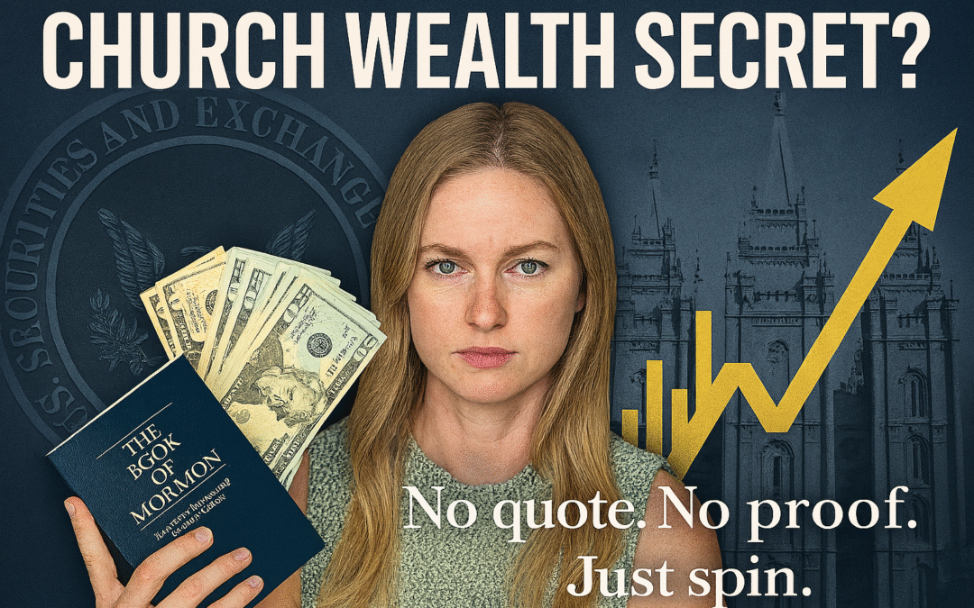 The Church Hides $293 billion – Alyssa Grenfell Misleads