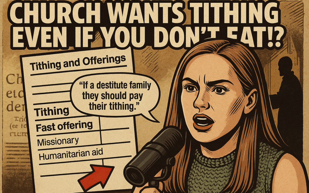 “The Church tells the poor to pay tithing instead of eating” Really? Alyssa Grendel