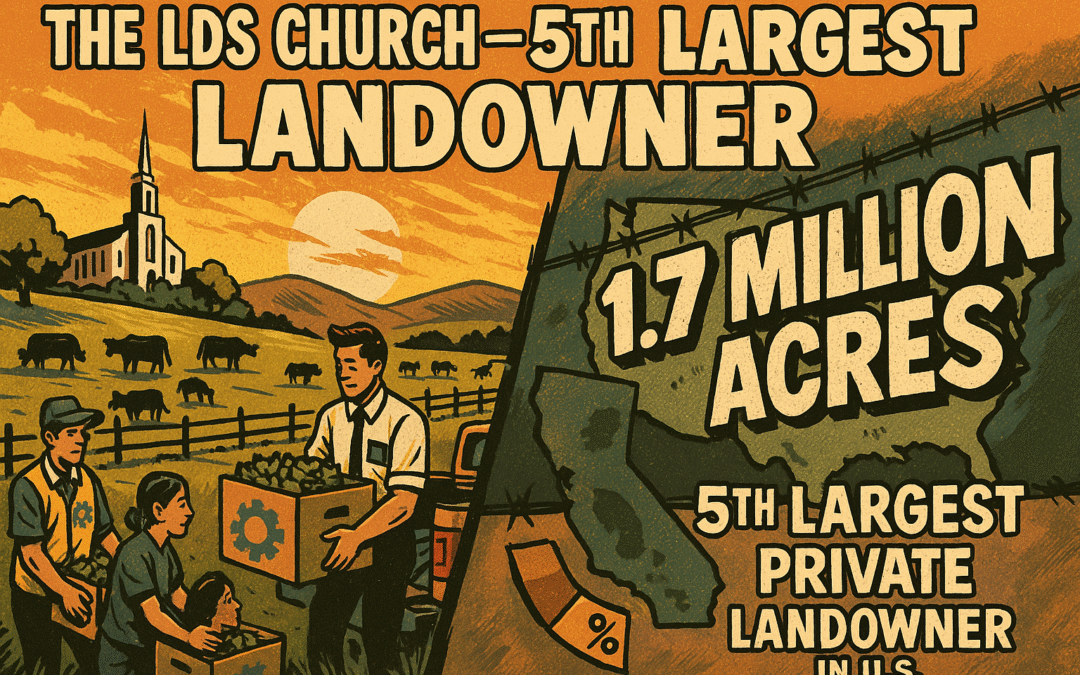 The LDS Church hoarding Land – 5th Largest Private landowner In U.S.